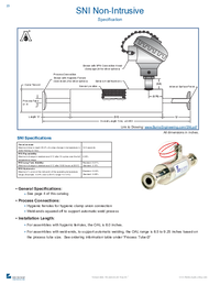 Thumbnail of document Data Sheet - SNI Sanitary Non-Intrusive Sensors